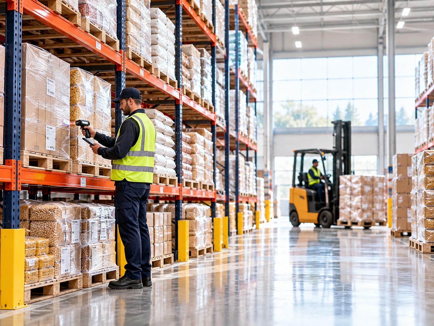 Premium packaged coffee and dry-food products prepared for distribution